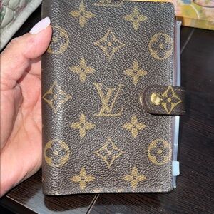 Louis Vuitton Brown & Gold Monogram Agenda Cover